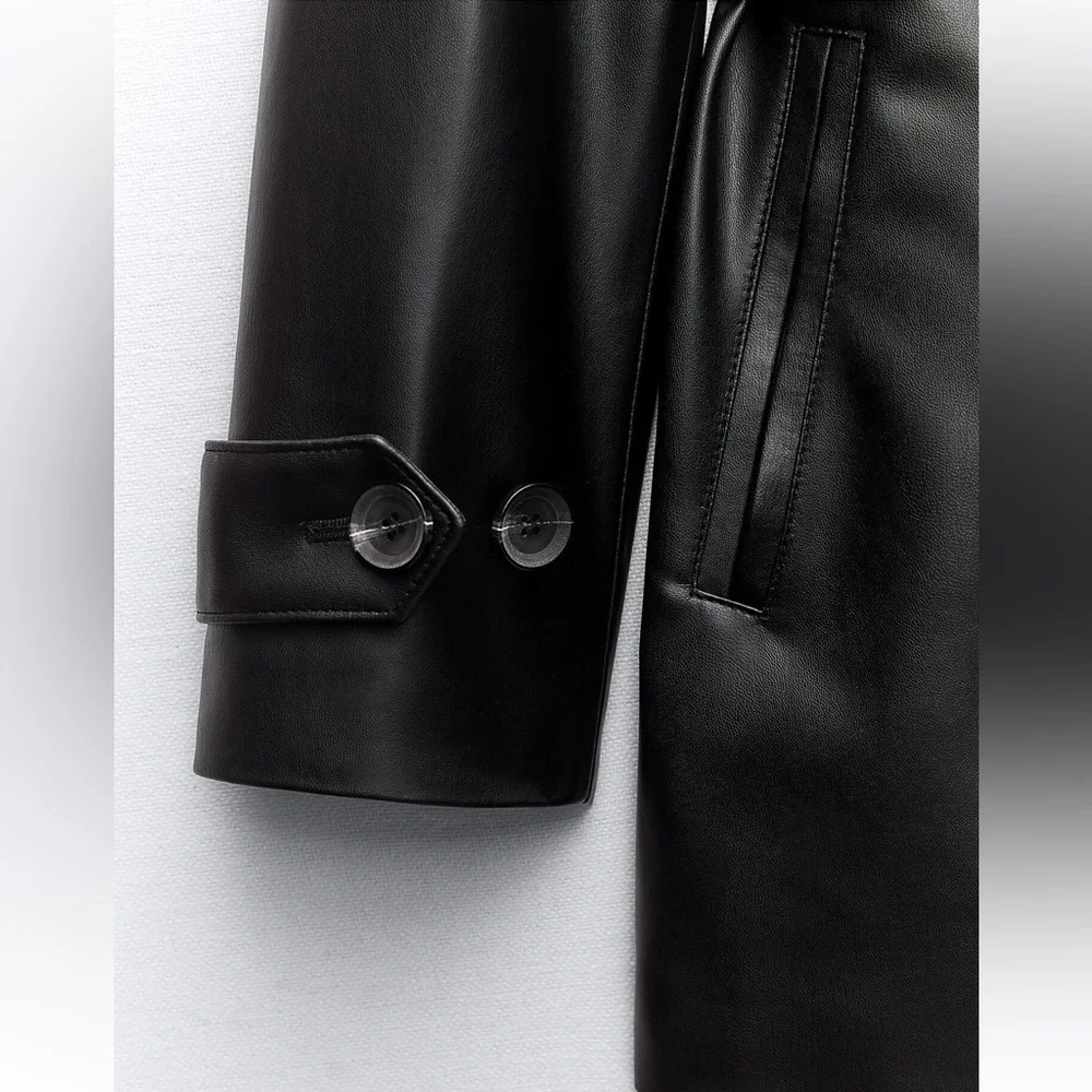 Zara faux leather short jacket_5